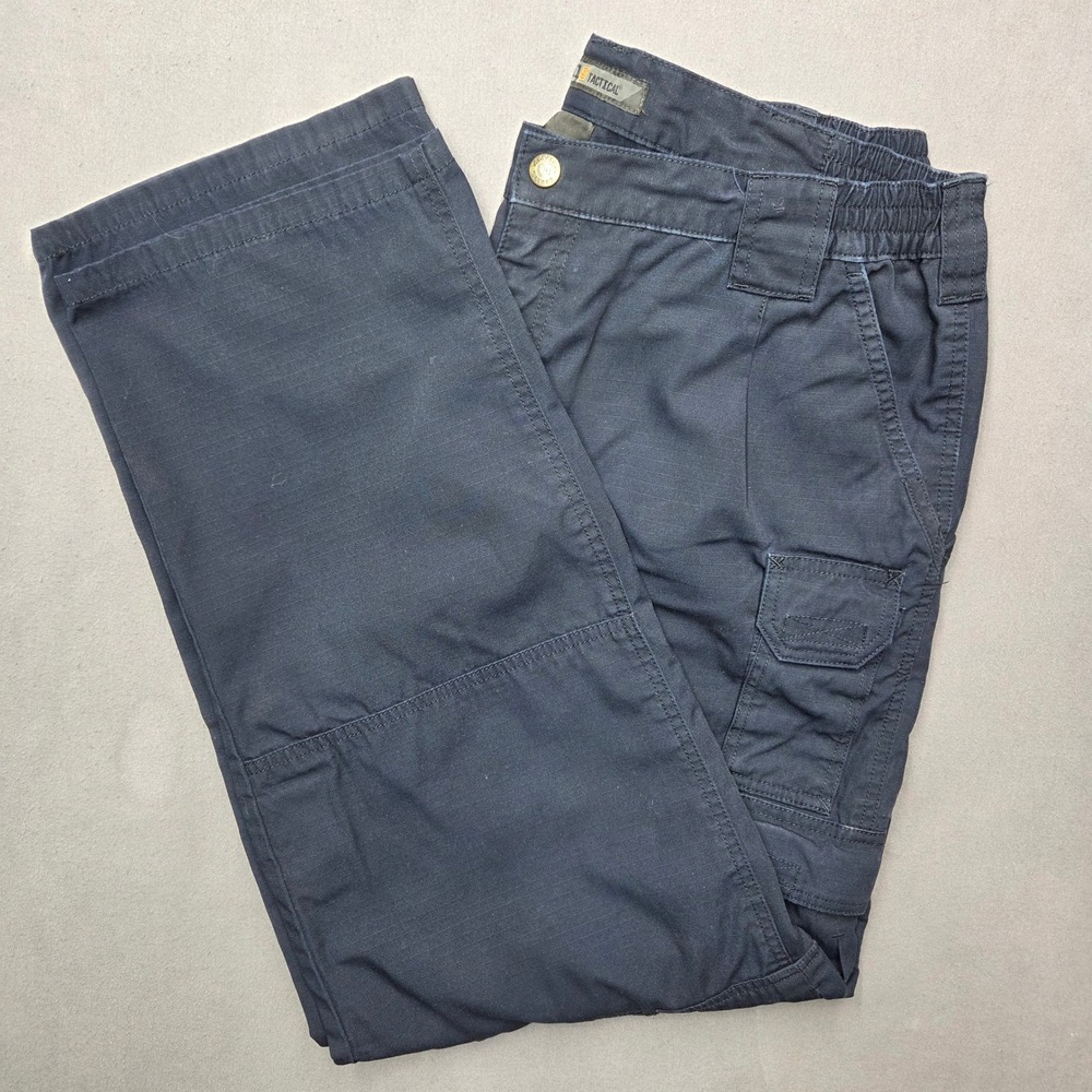 5.11 Tactical Mens Navy Blue Ripstop Cargo Pants 38x32 Utility Work Trousers